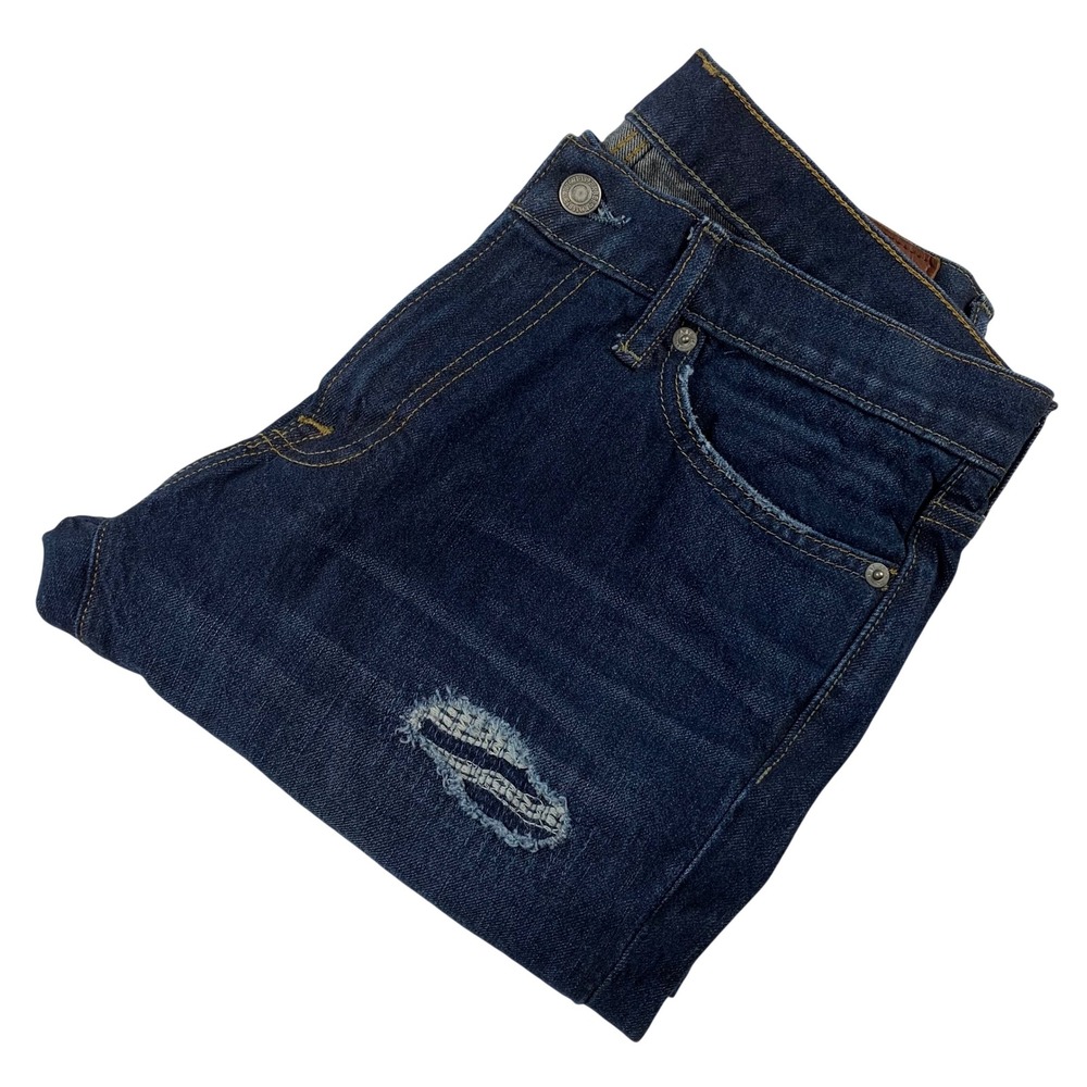 Abercrombie & Fitch Langdon Skinny Jeans Mens 31x32 Dark Wash Distressed Stretch